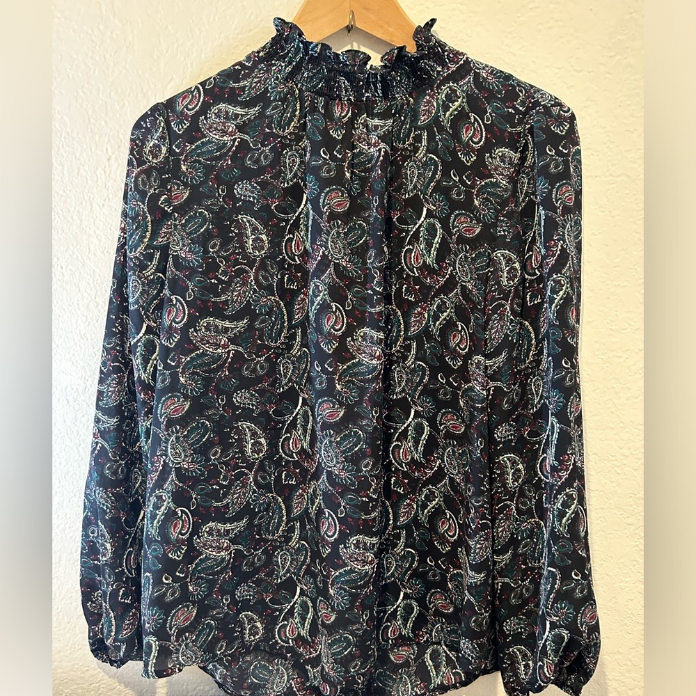 High neck lightweight blouse. NWOT